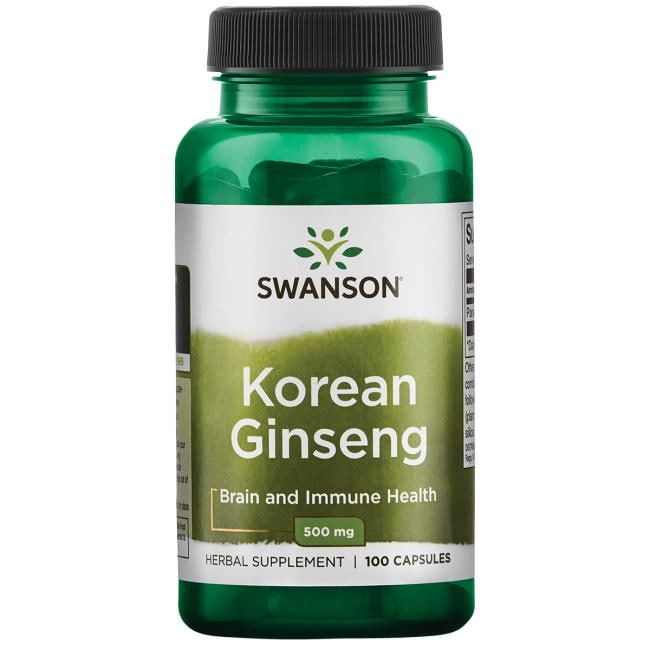 Swanson Premium Korean Ginseng 500mg 100 Capsules