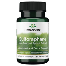 Load image into Gallery viewer, Swanson GreenFoods Formulas- Sulforaphane from Broccoli Sprout Extract 400 mcg 60 veg caps