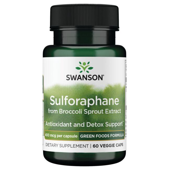 Swanson GreenFoods Formulas- Sulforaphane from Broccoli Sprout Extract 400 mcg 60 veg caps