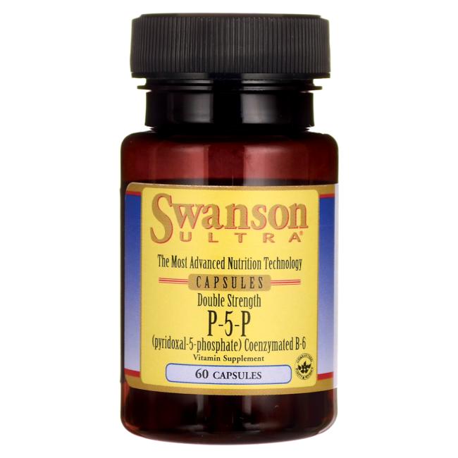 Swanson Ultra P-5-P (Pyridoxal-5-Phosphate) Coenzymated Vitamin B-6 40mg 60 Capsules