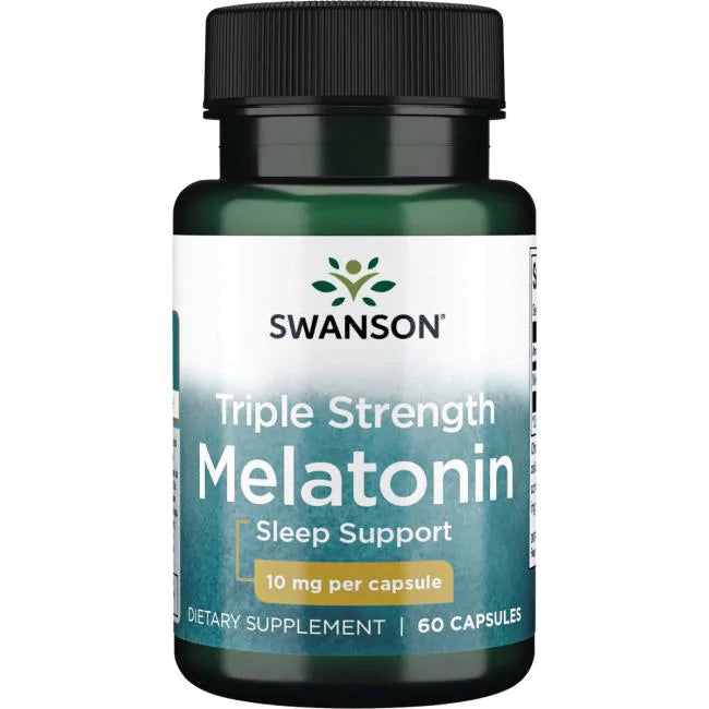 Swanson Triple Strength Melatonin 100% Drug Free 10mg 60 caps