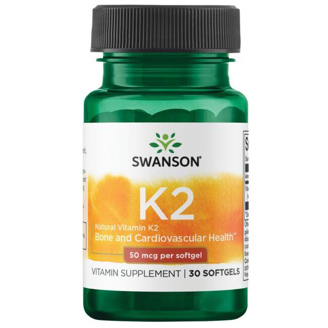 Swanson Ultra Vitamin K2 Natural - 50mcg 30 Softgels
