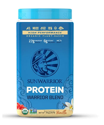 Sunwarrior Warrior Blend Plant-Based Organic Protein Vanilla 1.65 lbs