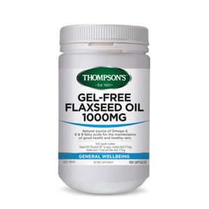 Thompson's Gel-Free Flaxseed Oil 1000mg 400 Vegi-Caps