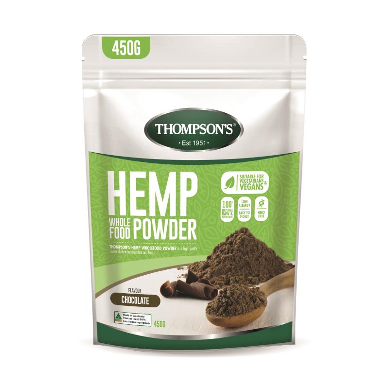 Thompson's Hemp Wholefood Powder 450g - Chocolate