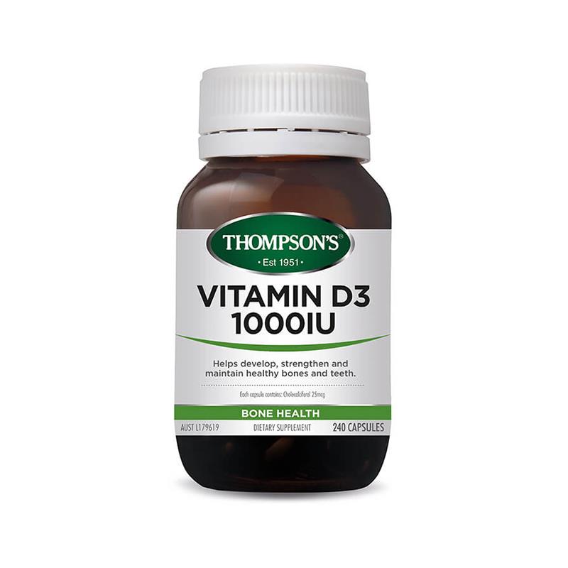 Thompson's Vitamin D3 1000IU 240 Capsules