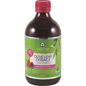 Vabori Olive Leaf Extract (Fresh Picked) Mixd Berry Flavour 500ml