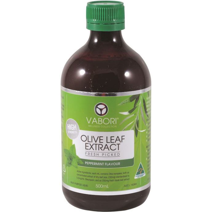 Vabori Olive Leaf Extract (Fresh Picked) Peppermint 500ml