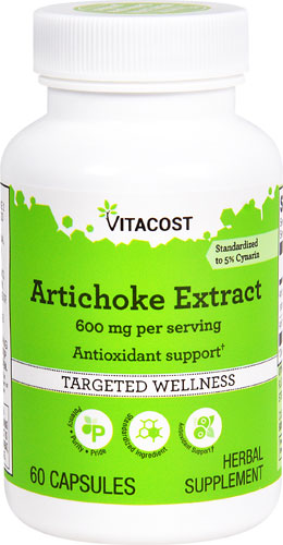 Vitacost Artichoke Extract Standardized 600 mg 60 Capsules