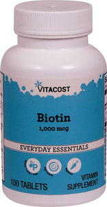 Vitacost Biotin 1000 mcg 100 Tablets
