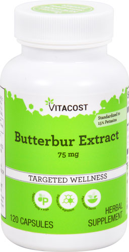 Vitacost Butterbur Extract Standardized 75 mg 120 Capsules