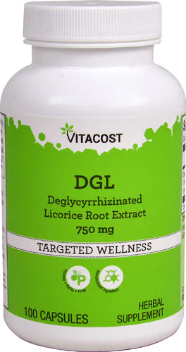 Vitacost DGL Deglycyrrhizinated Licorice Root Extract -- 750 mg - 100 Capsules