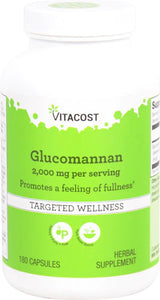 Vitacost Glucomannan - Konjac Root 2000 mg serving 180 Capsules