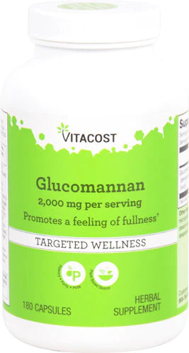 Vitacost Glucomannan - Konjac Root 2000 mg serving 180 Capsules