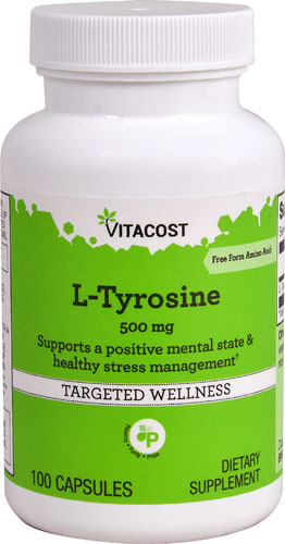 Vitacost L-Tyrosine 500mg 100 Capsules