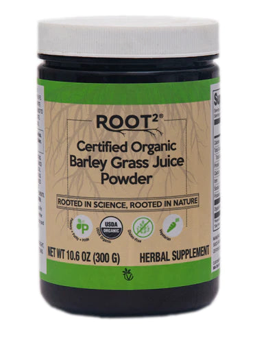 Vitacost ROOT2 Certified Organic Barley Grass Juice Powder -- 10.6 oz (300 g)