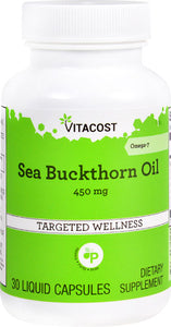 Vitacost Sea Buckthorn Oil, Omega 7, 450 mg, 30 Liquid Capsules