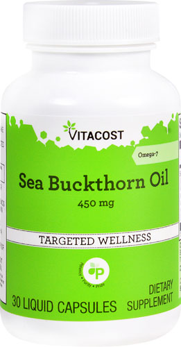 Vitacost Sea Buckthorn Oil, Omega 7, 450 mg, 30 Liquid Capsules