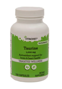 Vitacost Taurine -- 1000 mg - 100 Capsules