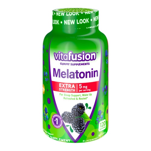 Vitafusion Extra Strength Melatonin Natural Blackberry - 5 mg - 120 Gummies