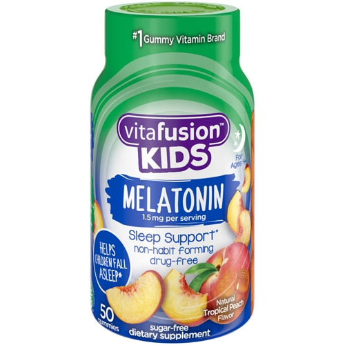 Vitafusion Kids Melatonin Gummies Tropical Peach 50 Gummies