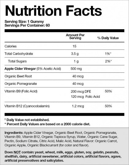 Goli Nutrition Inc Goli Apple Cider Vinegar Gummies 60 pack