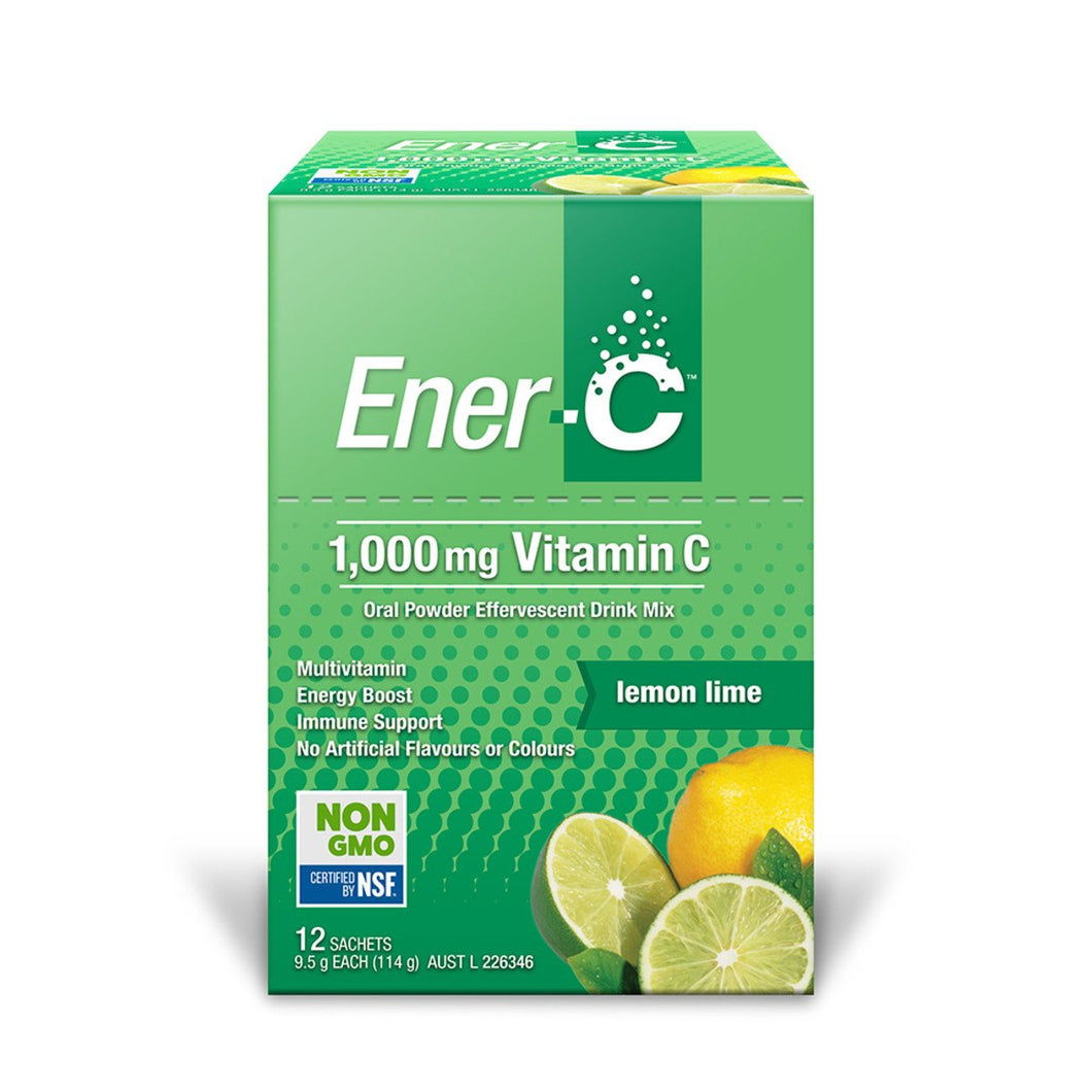 Martin & Pleasance Ener-C 1000Mg Vitamin C Drink Mix Lemon Lime Sachet 9.5g x 12 Pack