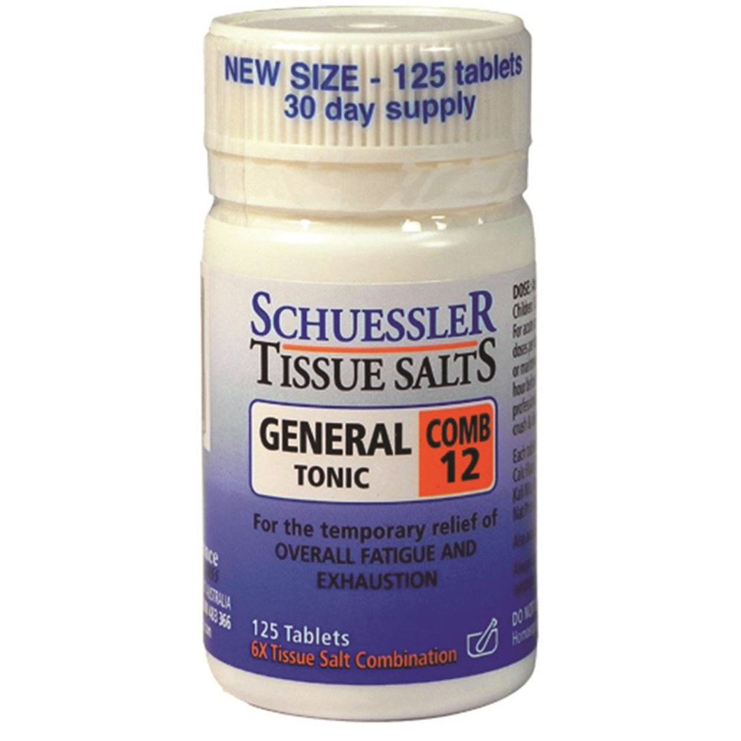 Martin & Pleasance Schuessler Tissue Salts Comb 12 General Tonic 125 Tablets