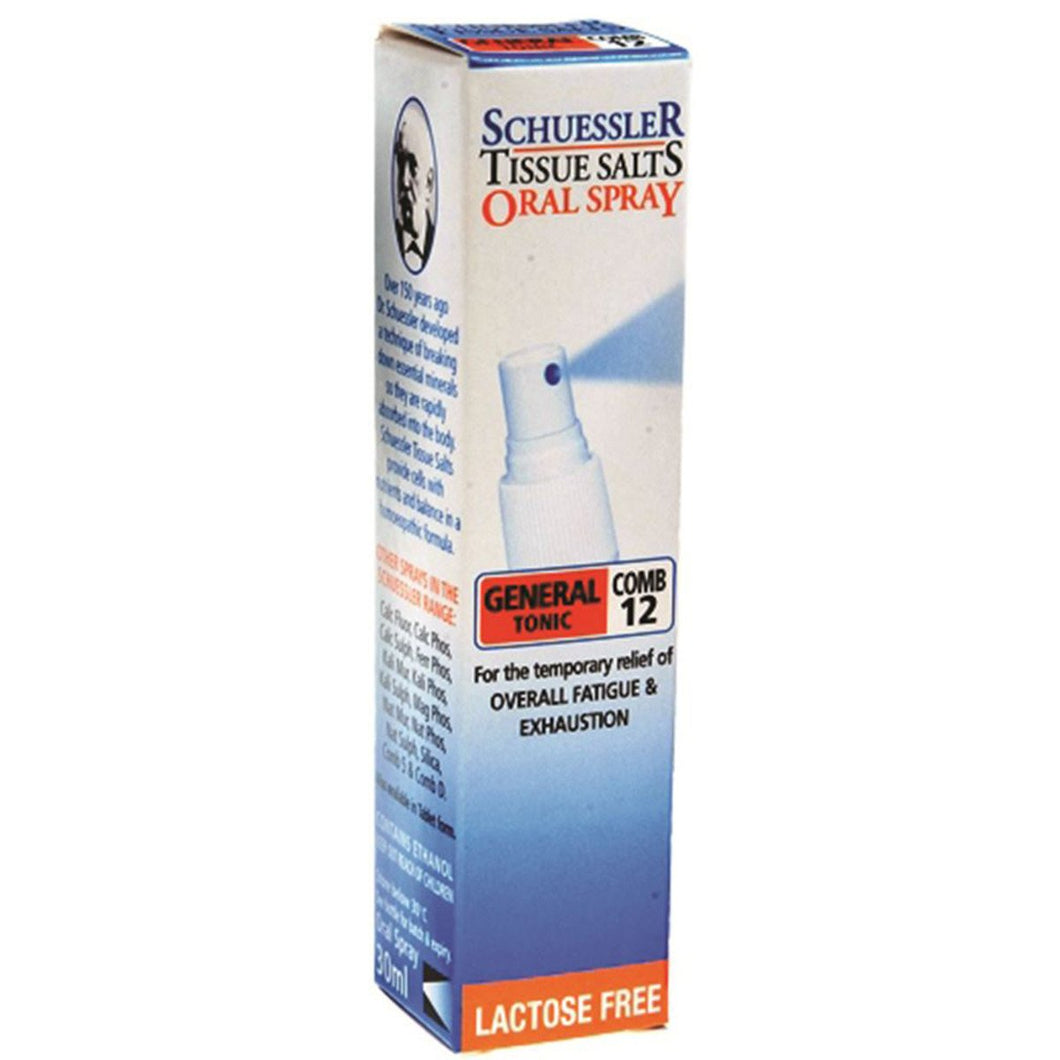 Martin & Pleasance Schuessler Tissue Salts Comb 12 General Tonic 30ml Spray