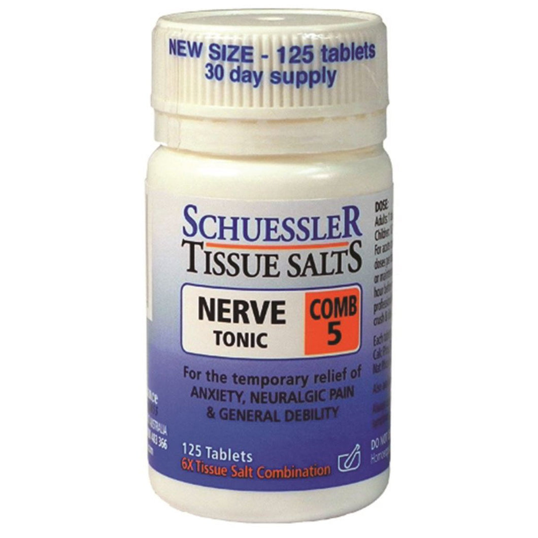 Martin & Pleasance Schuessler Tissue Salts Comb 5 Nerve Tonic 125 Tablets