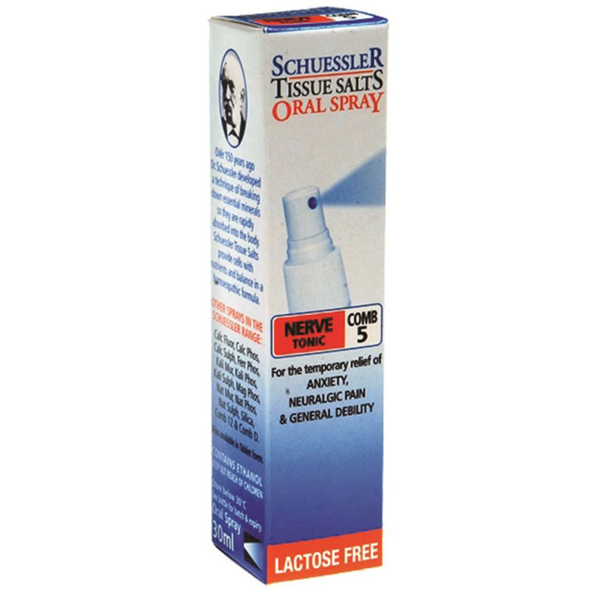 Martin & Pleasance Schuessler Tissue Salts Comb 5 Nerve Tonic 30ml Spray