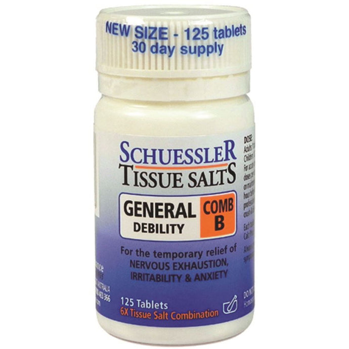 Martin & Pleasance Schuessler Tissue Salts Comb B General Debility 125 Tablets