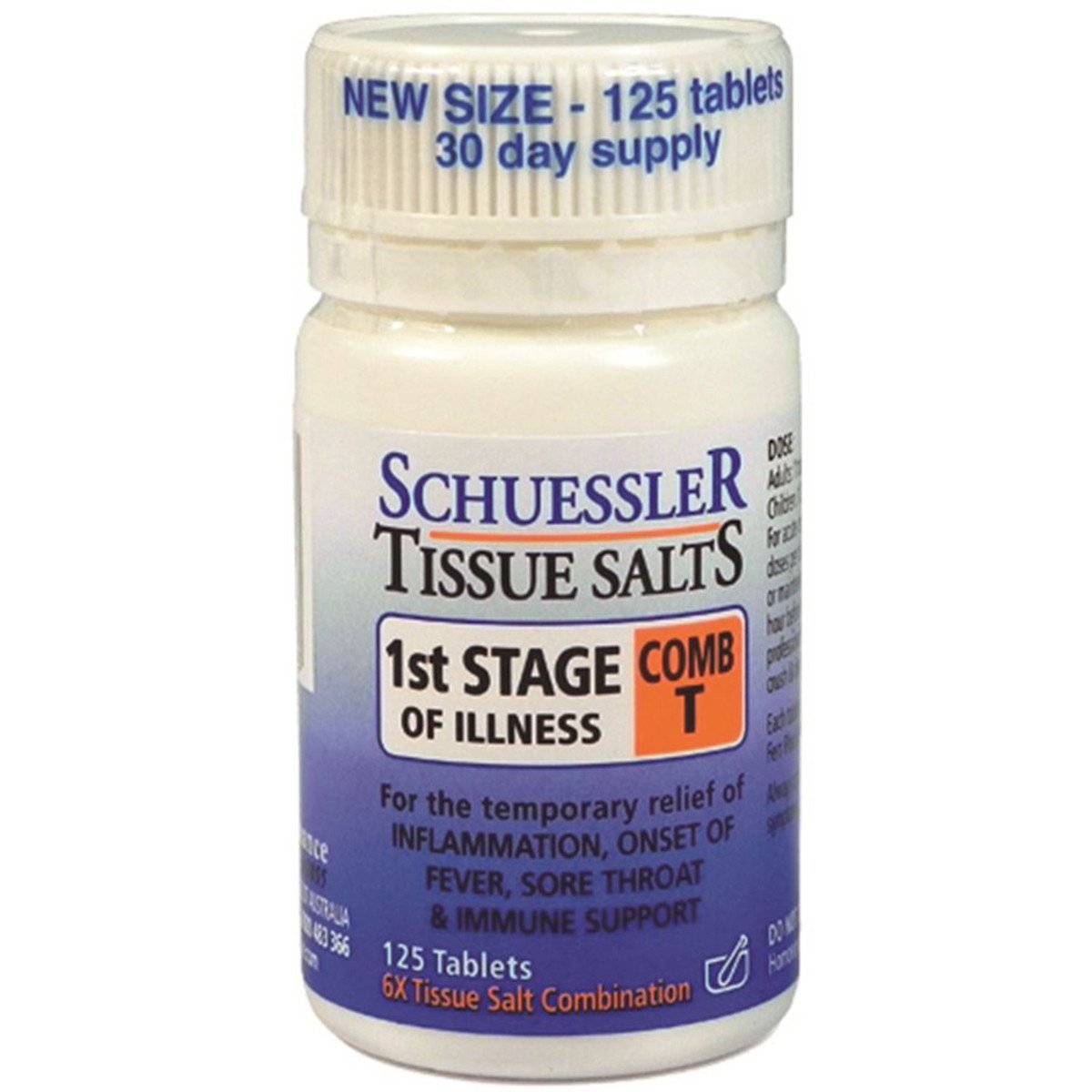 Martin & Pleasance Schuessler Tissue Salts Comb T 1St Stage Of Illness 125 Tablets