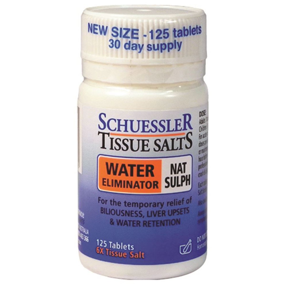 Martin & Pleasance Schuessler Tissue Salts Nat Sulph Water Eliminator 125 Tablets