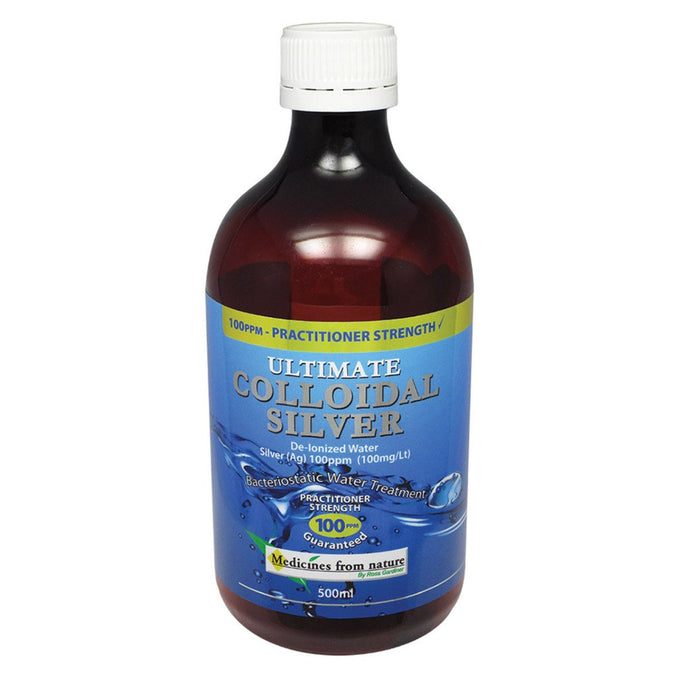 Medicines From Nature Ultimate Colloidal Silver Practitioner Strength 100Ppm 500ml