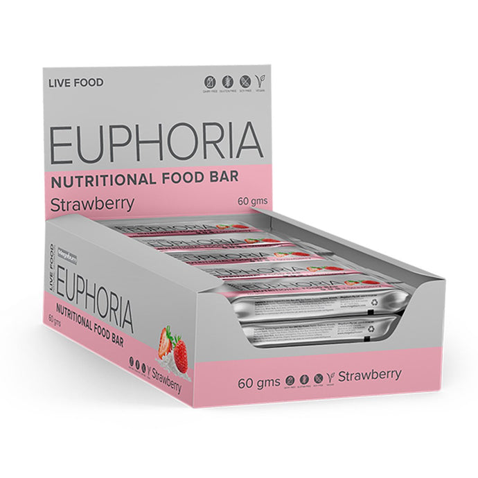 Megaburn Euphoria Bar Strawberry 60g x 10 Display Pack