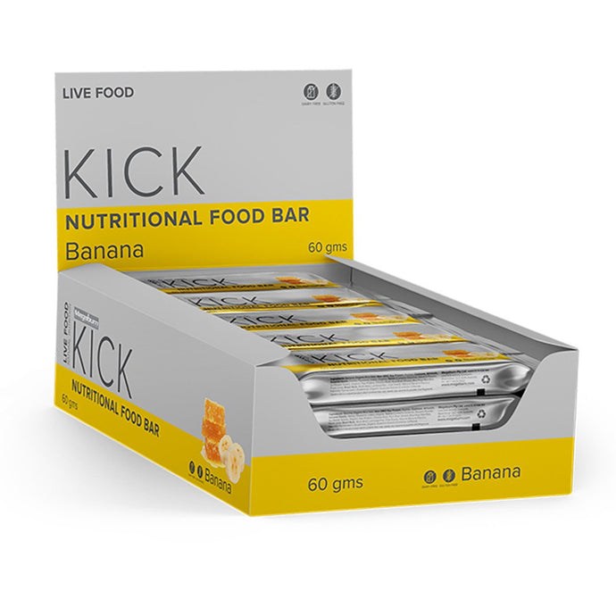 Megaburn Kick Bar Banana 60g x 10 Display Pack