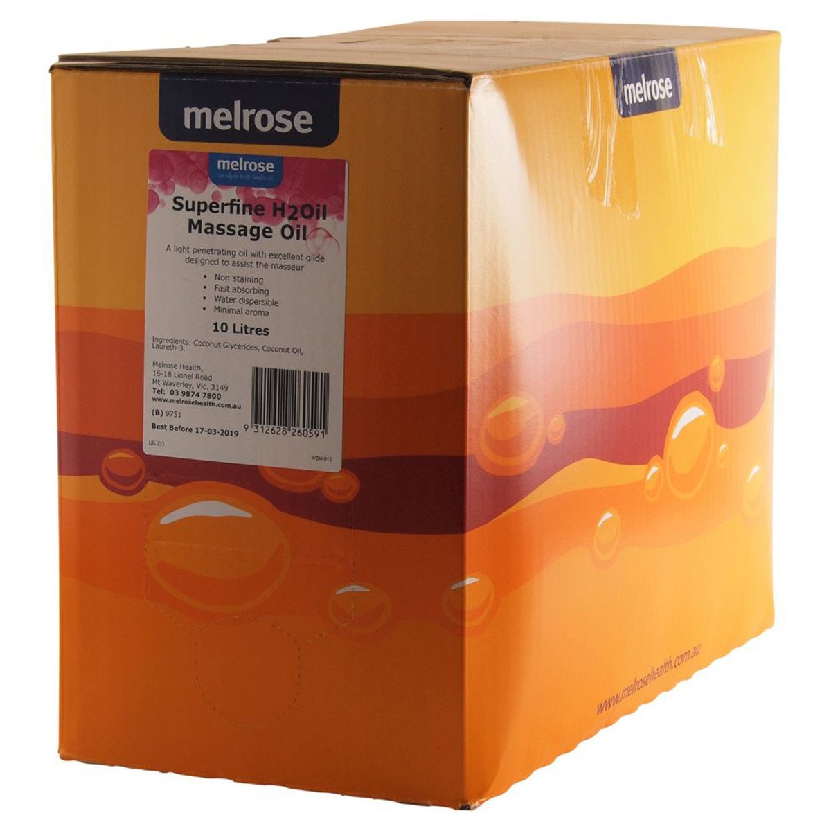 Melrose H2Oil Superfine Massage Oil 10L