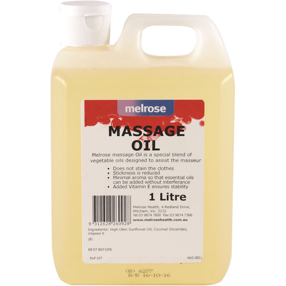 Melrose Massage Oil (Unscented) 1L