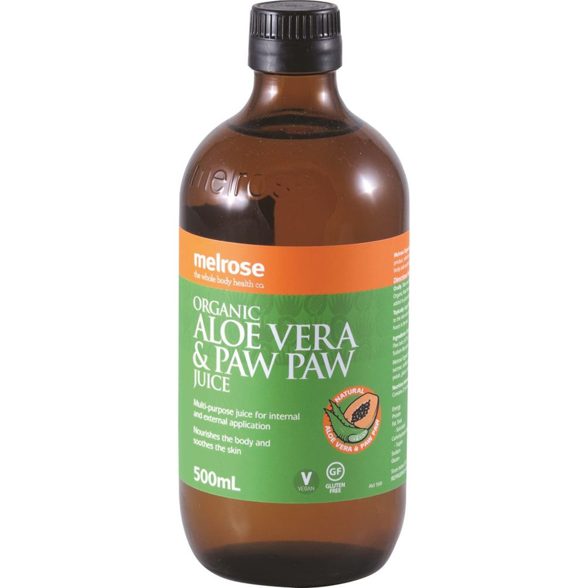 Melrose Organic Aloe Vera & Paw Paw Juice 500ml