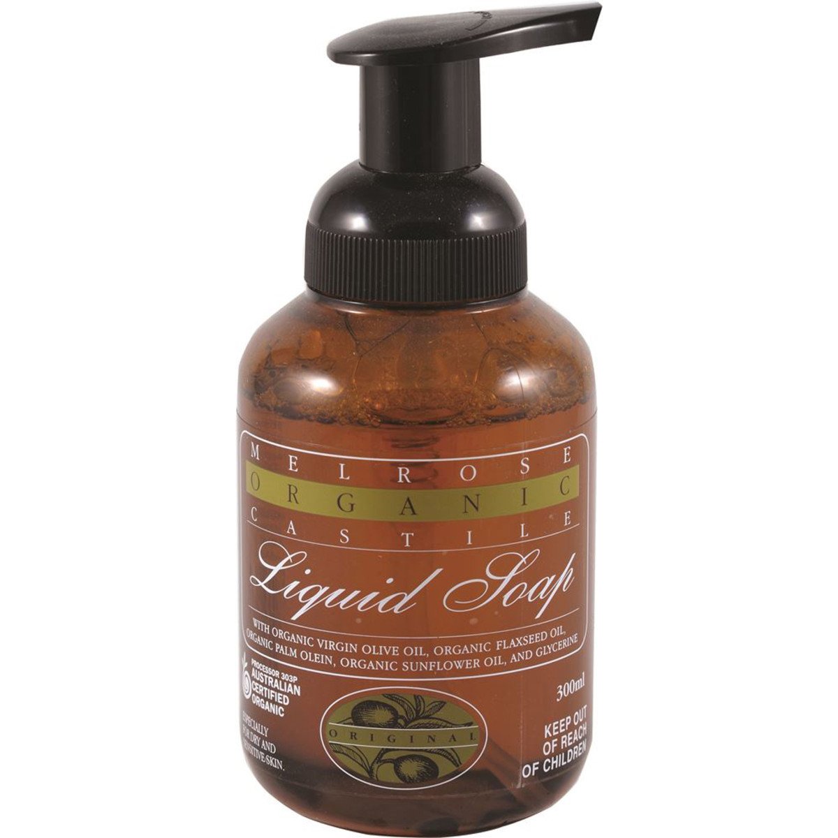 Melrose Organic Castile Soap Original Pump 300ml