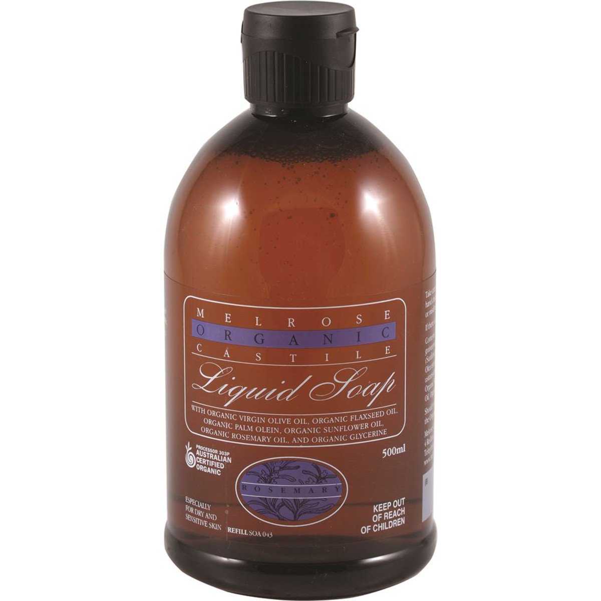 Melrose Organic Castile Soap Rosemary Refill 500ml