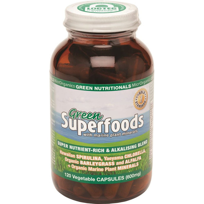 Microrganics Green Nutritionals Green Superfoods 600Mg 120 Veggie Capsules
