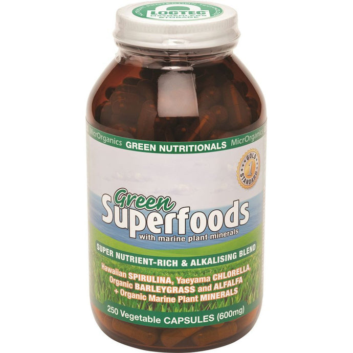 Microrganics Green Nutritionals Green Superfoods 600Mg 250 Veggie Capsules