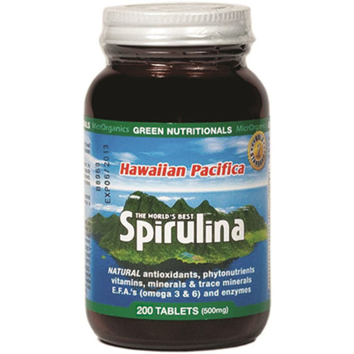 Microrganics Green Nutritionals Hawaiian Pacifica Spirulina 500Mg 200 Tablets