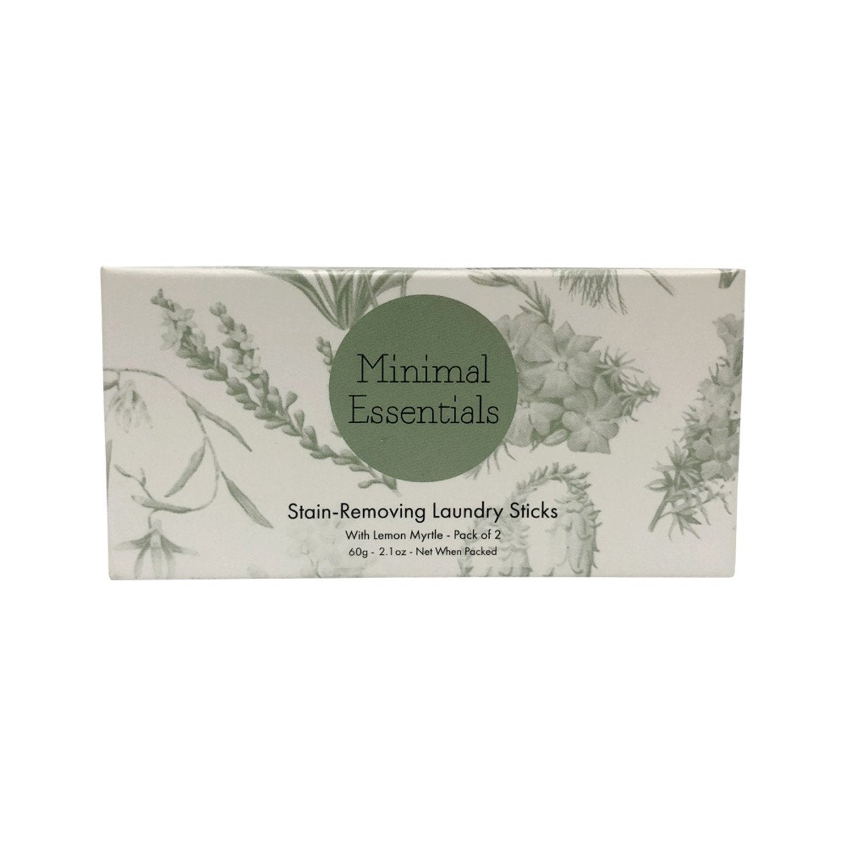 Minimal Essentials Stain-Removing Laundry Sticks With Lemon Myrtle x 2 Pack (50g Net)