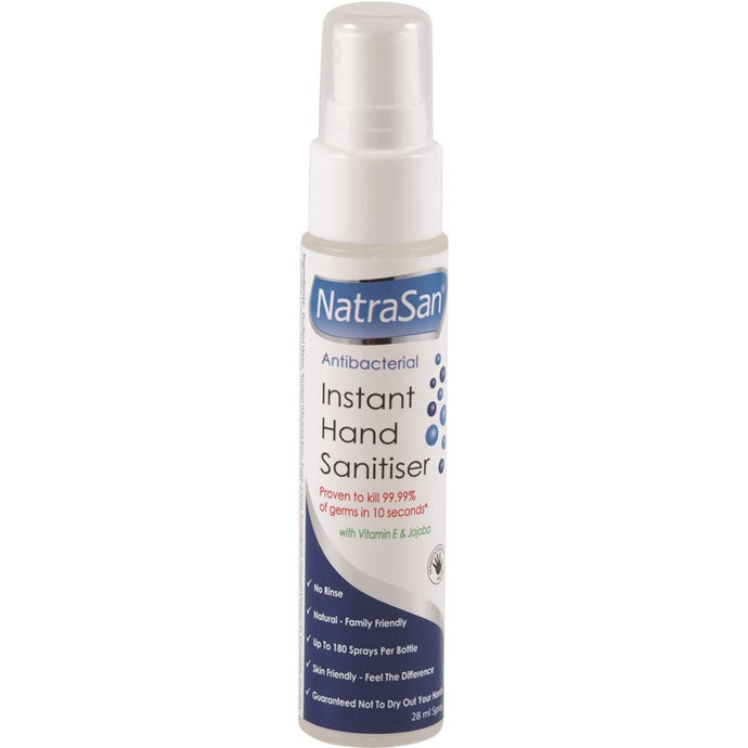 Natralus Natrasan Instant Hand Sanitiser Spray Vitamin E & Jojoba 28ml