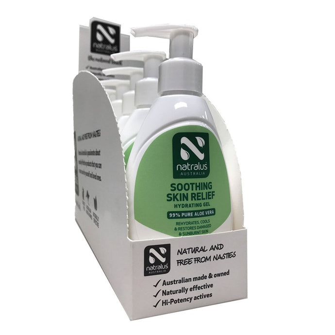 Natralus Soothing Skin Relief Aloe Vera Gel 200ml x 6 Pack