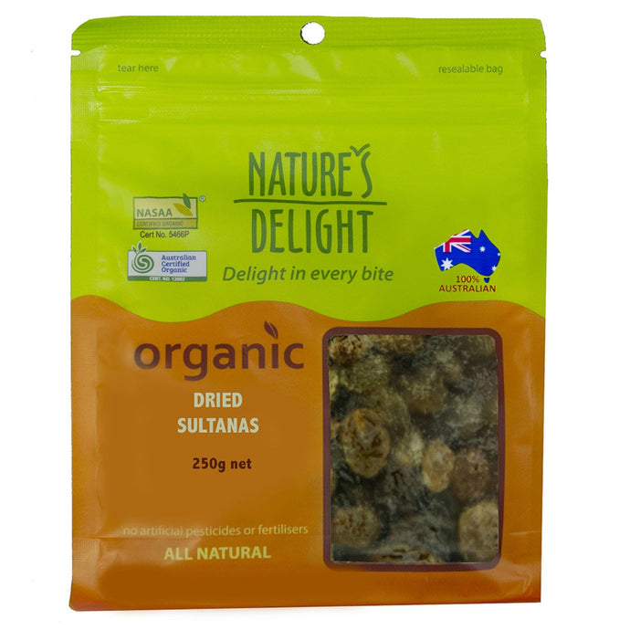 Nature'S Delight Organic Dried Sultanas 250g