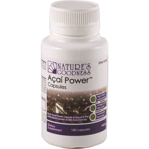 Nature'S Goodness Acai Power 500Mg 100 Capsules